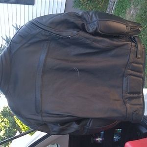 Leather motorcycle jacket